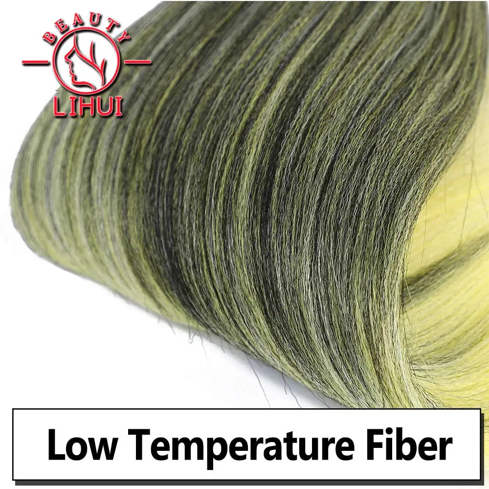 LIHUI Pre-Stretched Jumbo Braids — 26" 90 g Synthetic (Red/Pink, Frosted Colors)