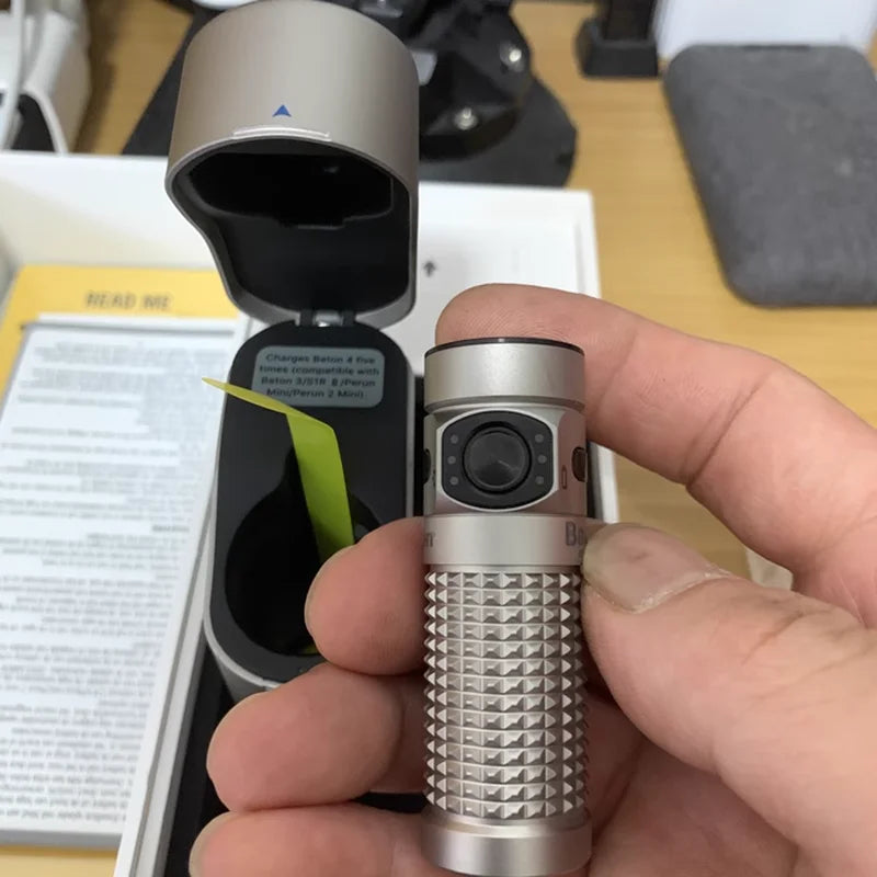 Olight Baton 4 Commander 4 Ultra Bright 1300 Lumens Portable EDC High Intensity Handheld Flashlight Self Defense Security Light