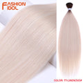 Bone Straight Hair Extensions Ombre Blonde Hair Bundles Super Long Hair Synthetic 24 Inch Straight Hair Full to End FASHION IDOL