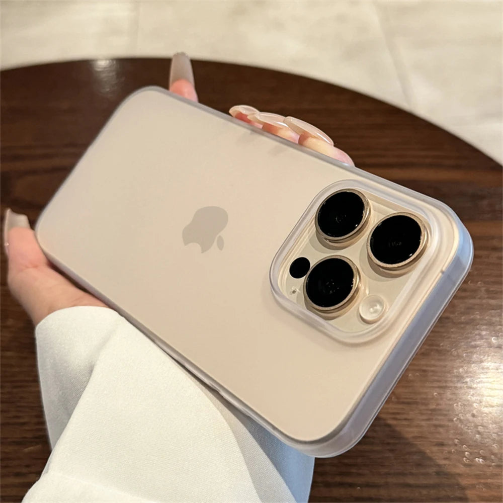 Soft Matte Candy Transparent Phone Case For iPhone 17 16 15 14 Pro Max Plus 13 12 11 XR Shockproof Silicone Bumper Cover