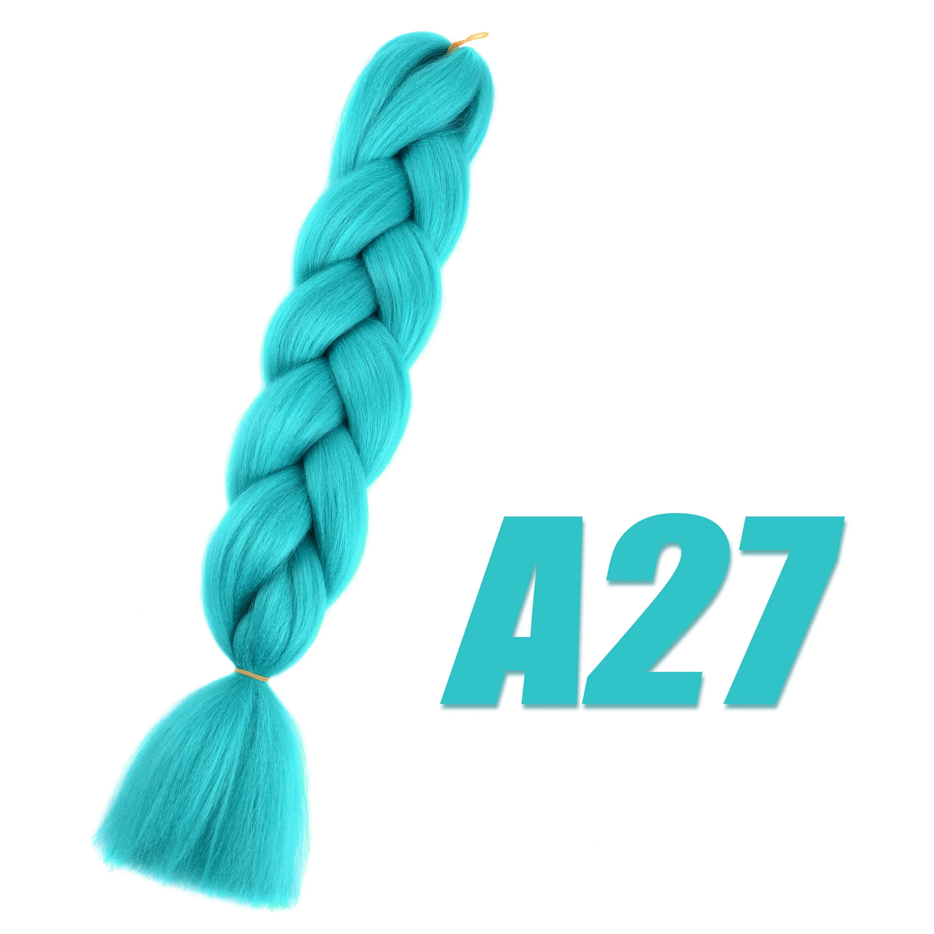 Synthetic Kanekalon Crochet Hair Braiding Hair Pre Stretched Curly Jumbo Braids Extensions Hair Accessories For Girls Braids