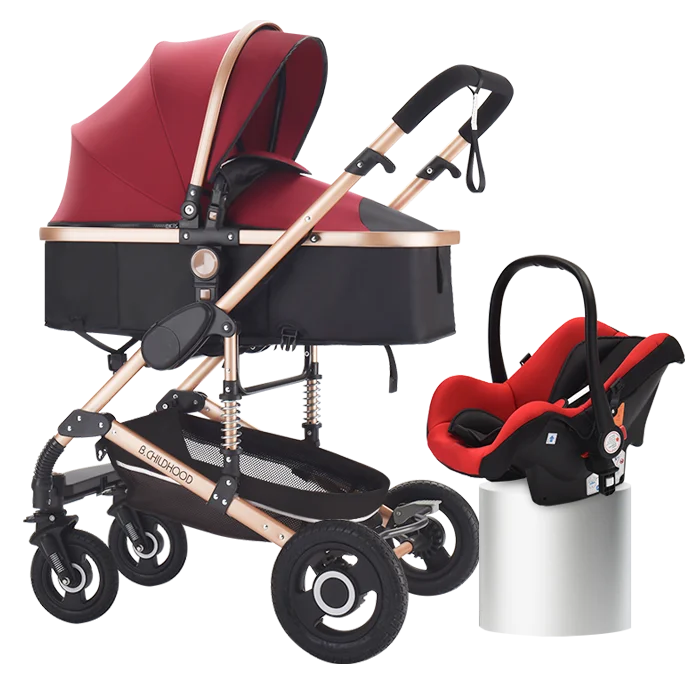 Baby Stroller ,Portable Baby Carriage,Fold Pram,Aluminum Frame High Landscape Stroller,for Newborn Baby trolley car seat