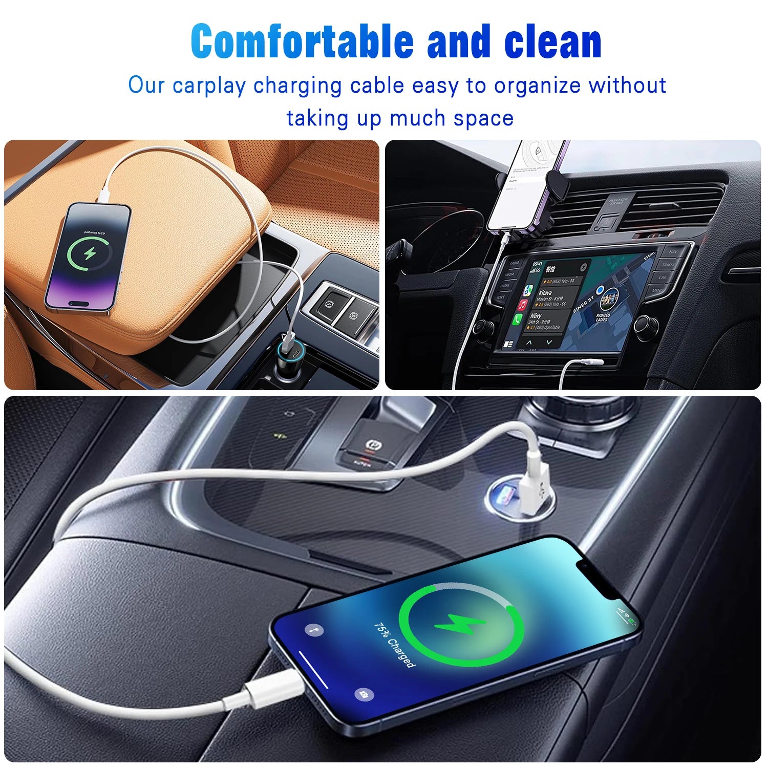 3A USB Cable For iPhone 14 13 12 11 Pro Max X XR 6s 7 8 Plus  3ft  6ft Lead Mobile Phone Fast Charging Cord Data Charger Wire