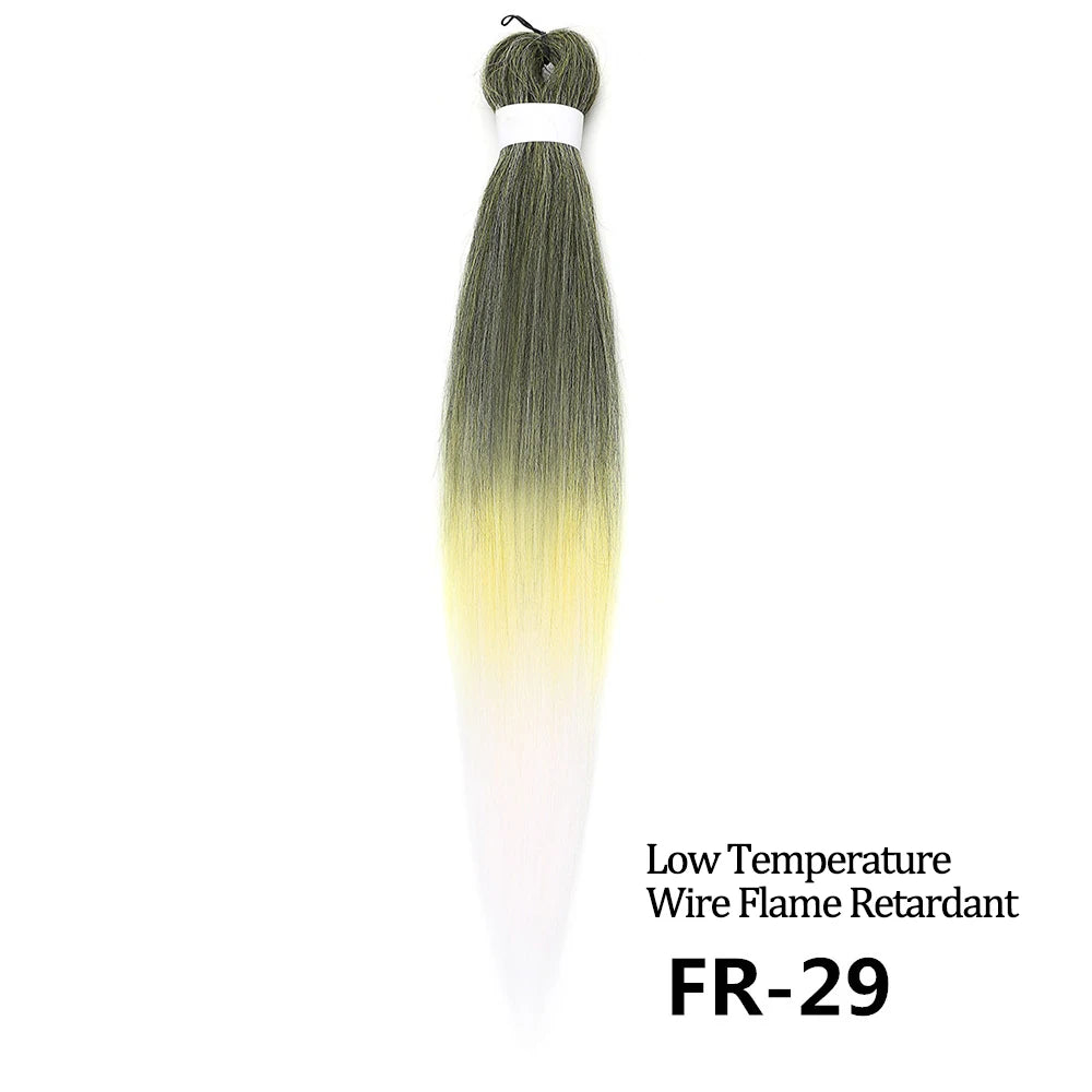 Chorliss Pre-Stretched Jumbo Braids — 24"/26" Synthetic Yaki Ombre (80–90 g, 105 Colors)