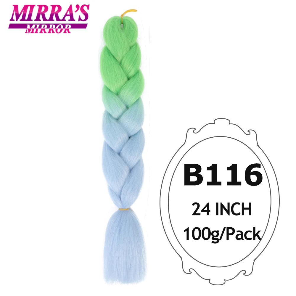 Colorful Jumbo Braiding Hair Extensions For Box Braids Synthetic Hair for Afro Braids Ombre Jumbo Braid Hair DIY Crochet Braid