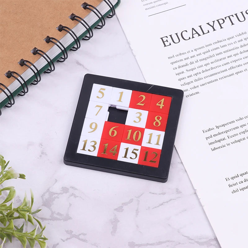 1PC 1-15 Number Slide Puzzle Brain Puzzle Games Exercise The Brain Educational Toy Developing for Children Toys