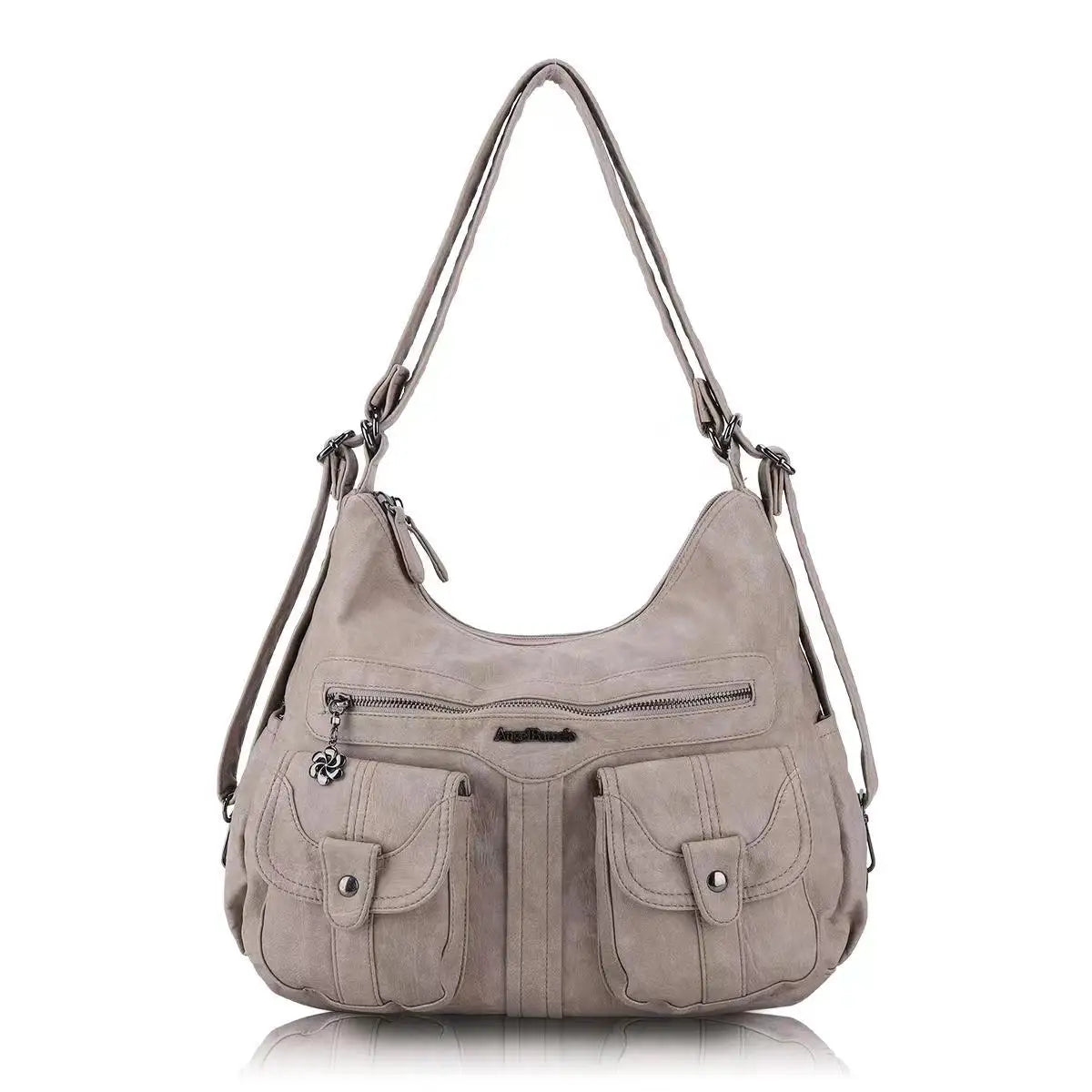 Handbags Fashion Women Shoulder Bag Soft PU Handbags Large Satchel Shopping Shoulder Bag Multifuctional Tote Bag