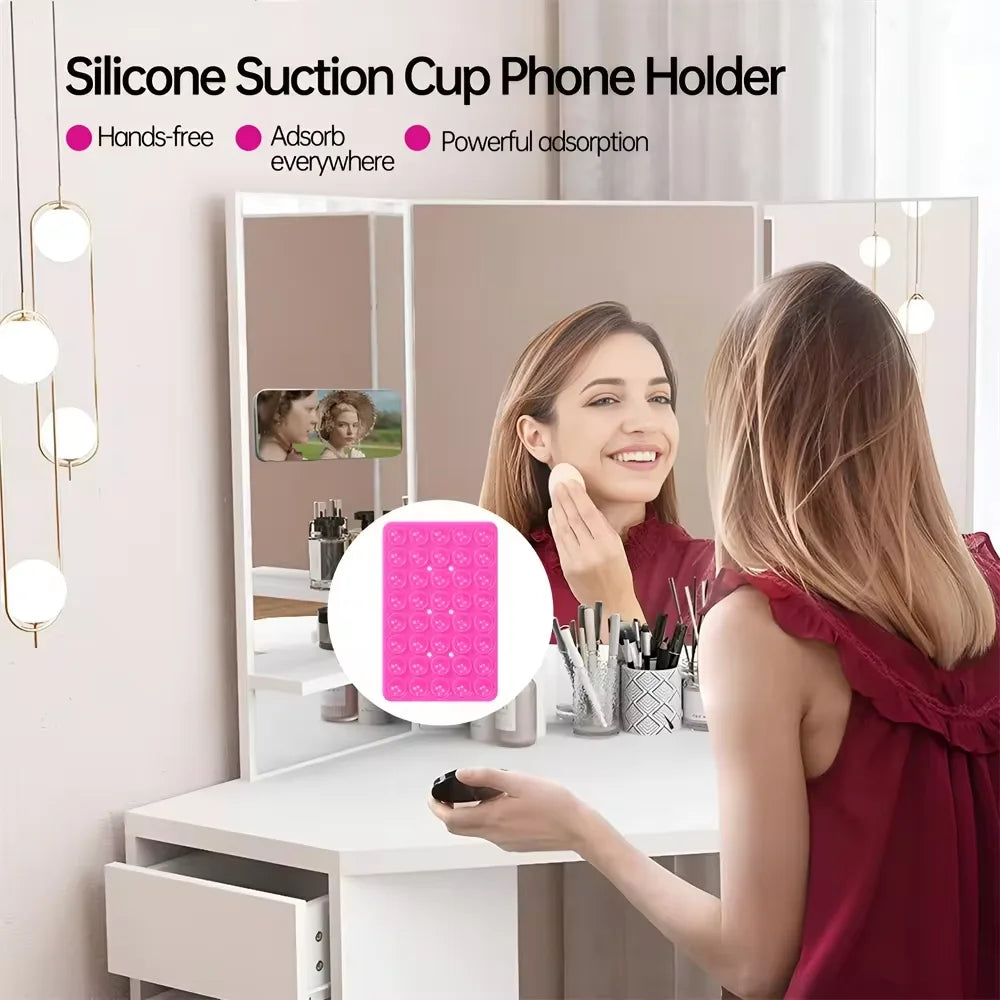 Universal Fixing Silicone Suction Mobile Phone Suction Cup Mounted Bracket Phone for iPhone Android Universal Selfies and Videos