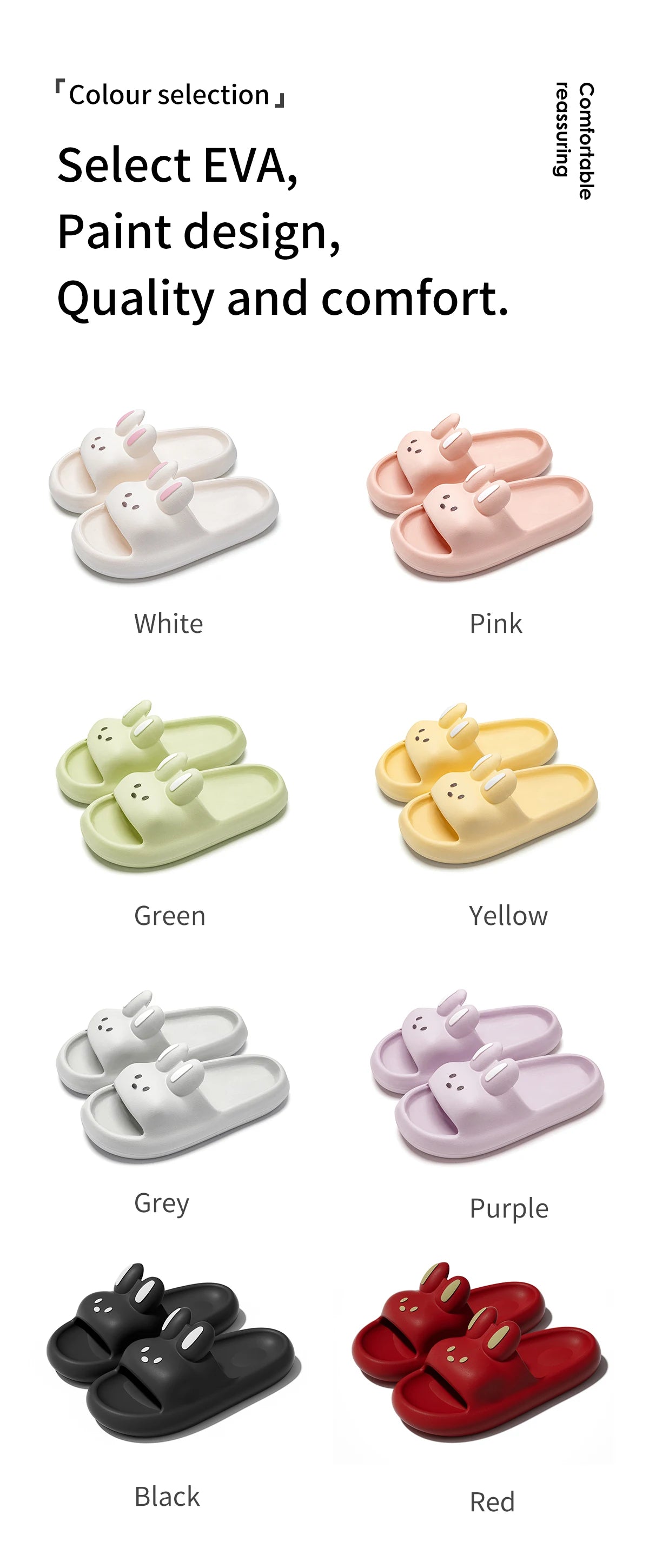 Pillow Rabbit Slippers for Women and Men | House Slides Shower Sandals | Extremely Comfy | Cushioned Thick Sole