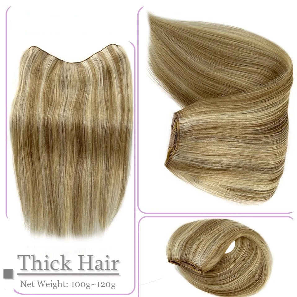 #8/613 Straight Clip In Human Hair Extensions 100G/Set Full Head Highlight One Piece 5 Clips In Hair Extensions For Women Indian