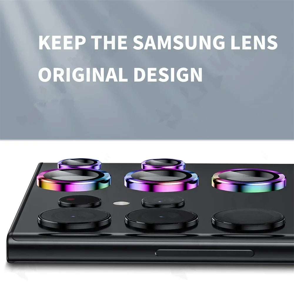 Camera Lens Protetor For Samsung S25 S24 ultra S24 S23 S22 ultra Case Tempered Glass Film Titanium Alloy Ring Phone Accessories