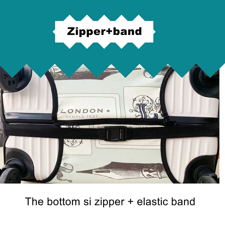 Luggage Cover Stretch Fabric Suitcase Protector Baggage Dust Case Cover Suitable for18-32 Inch Suitcase Case Travel Organizer