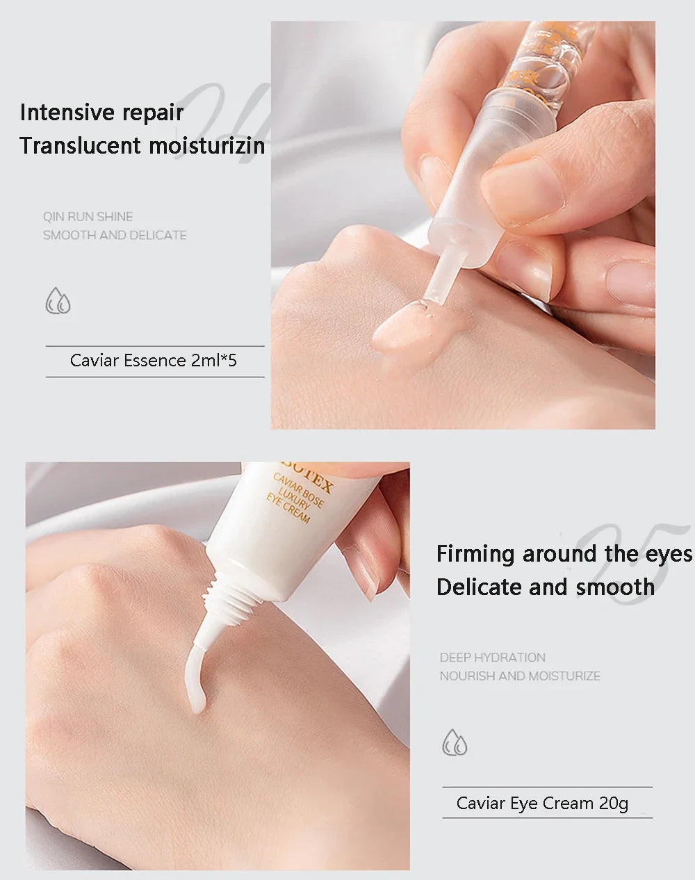 Facial Skin Care Set With Box Caviar Essence Face Serum 15pc Set Moisturizing Skincare Kit Beauty Health Korean Facial Skin Care