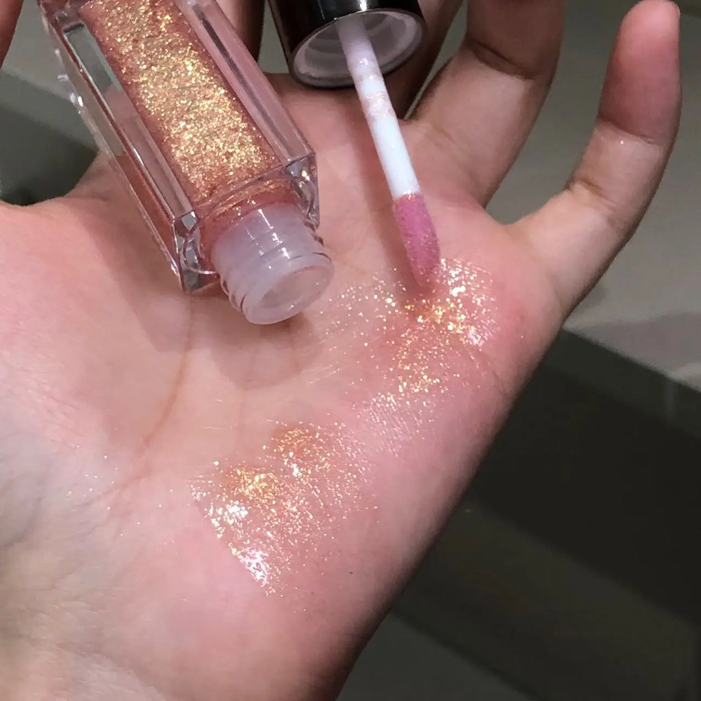 Herorange Starlight Radiant Lip Gloss Pearlescent Fine Shimmer Long-Lasting Moisturizing Non-Fading Non-Sticky Clear Watery Lip Glaze