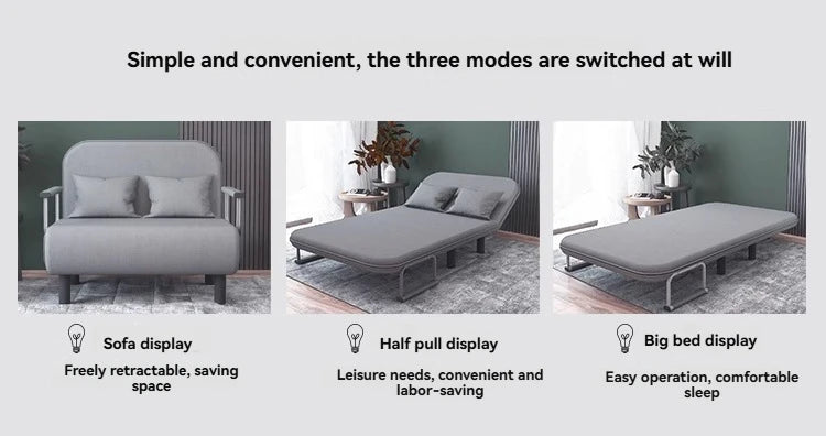 Modern folding sofa bed apartment small apartment simple single and double folding sofa with armrest