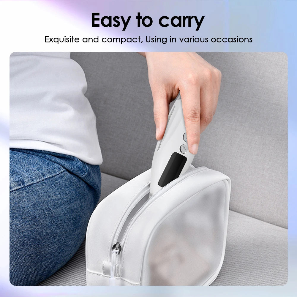 Colour Light Face And Neck Beauty Instrument 7 Modes And 7 Speeds Adjustment With Curved Hand Grip Neck Beauty Instrument