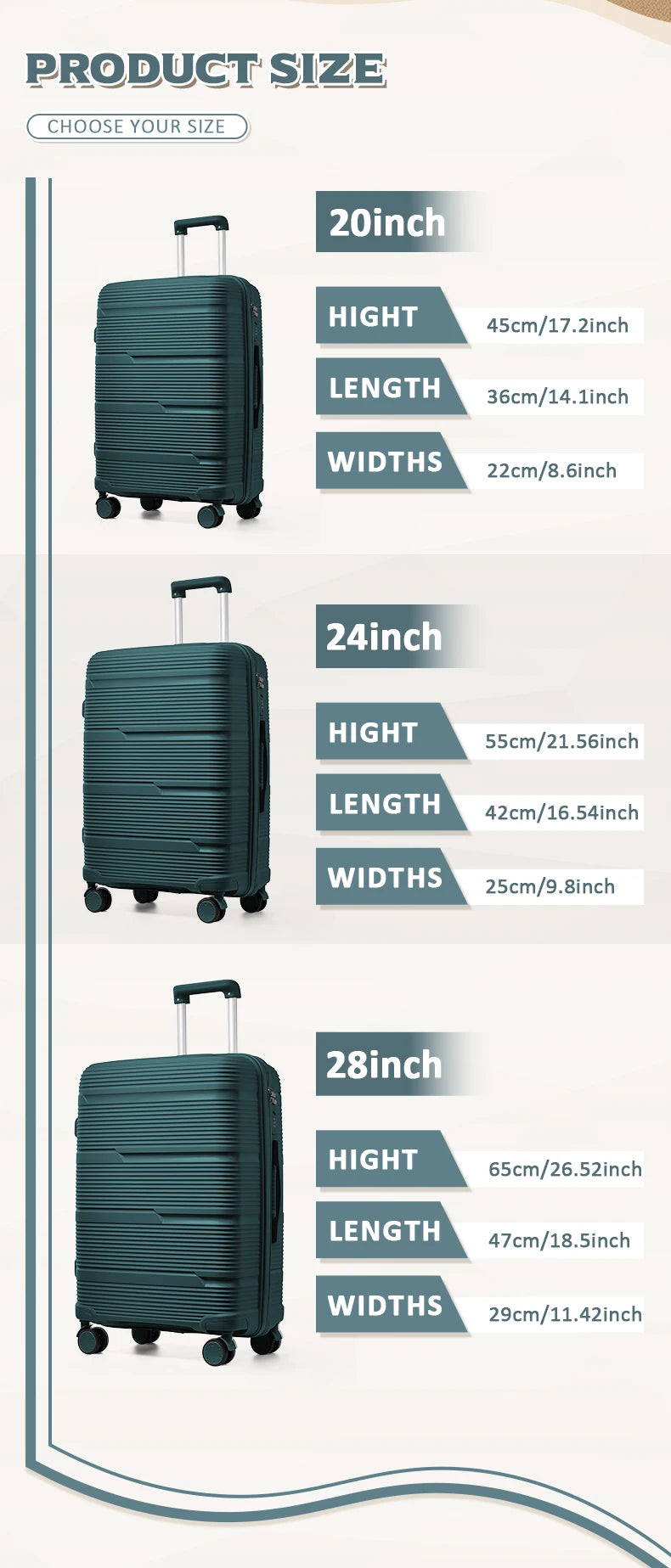 2024 New Design Travel Suitcase Rolling, Women Men Carry on Travel Trolley Case 20 Inch, Boarding Cabin Luggage Suitcase 24 28''