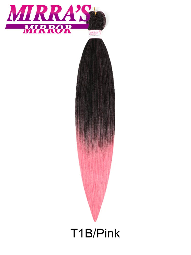 Synthetic Pre Stretched Braiding Hair Easy To Make Senegalese Box Braid Natural Soft Hair Bundles Blue Red Yellow Pink Braids