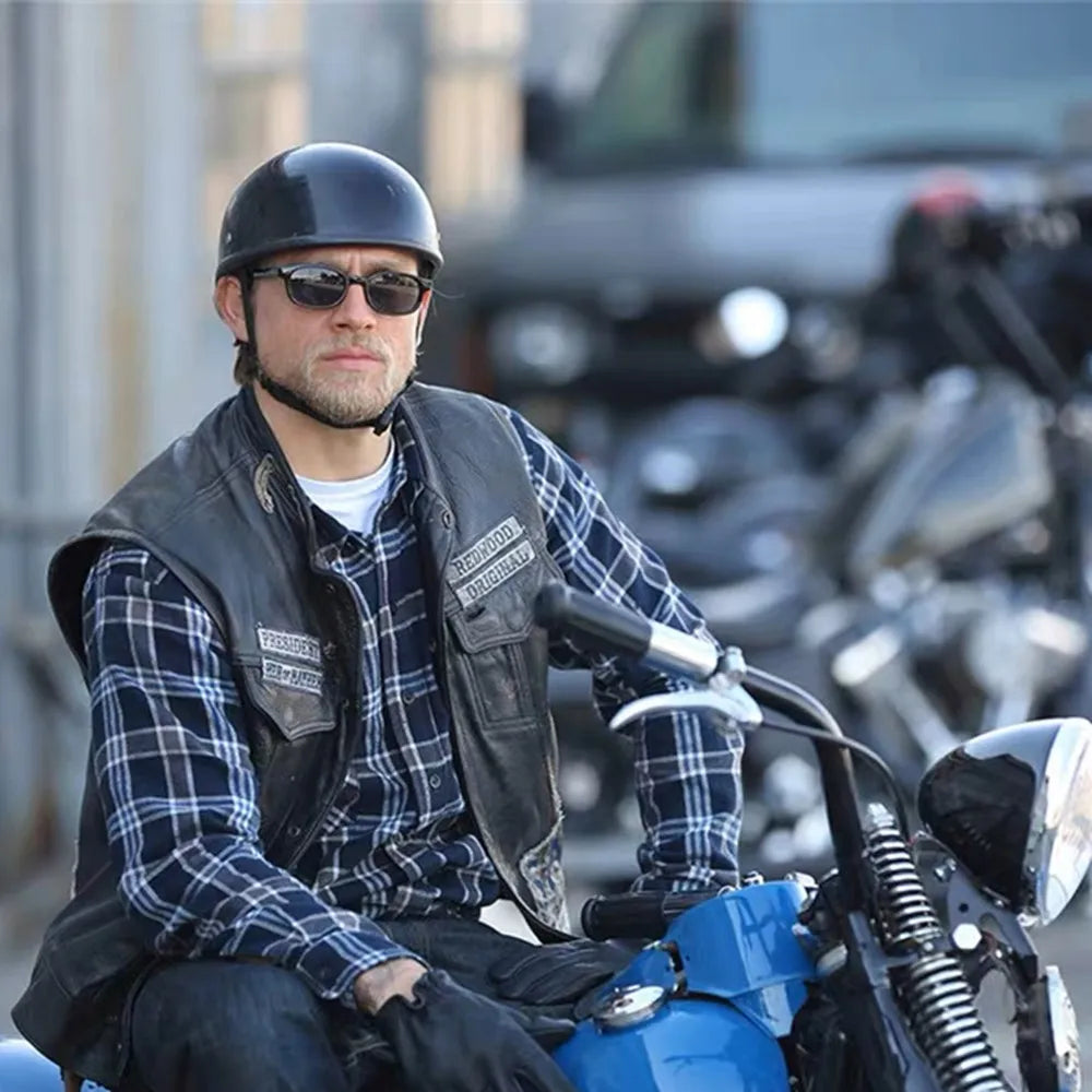 Retro Motorcycle Half Helmet ABS+Cotton Plastic Cap Summer Half Face Unisex Helmet Motorbike Ridder Universal DOT Certified