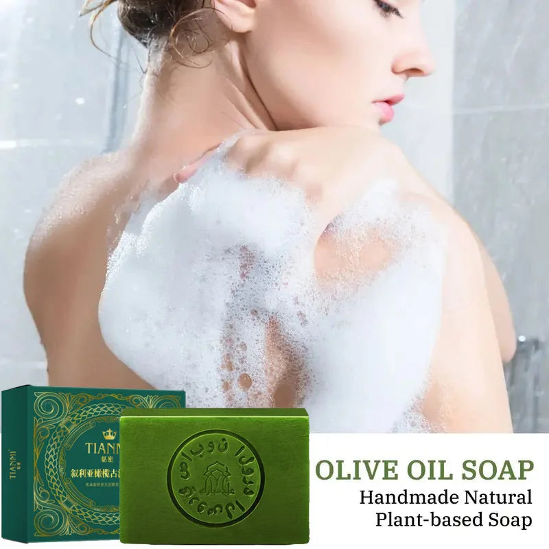Syrian ancient soap pure olive soap, deep cleansing, gentle cleansing, full body bathing, shampooing, moisturizing and hydrating