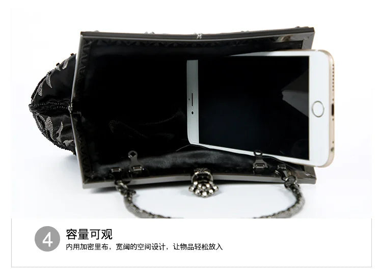 Retro Handmade Beaded Embroidered Dinner Bag Chic Festive Bride Bolsos Lujosos Marcas Famosas Luxury Designer Bags High Quality