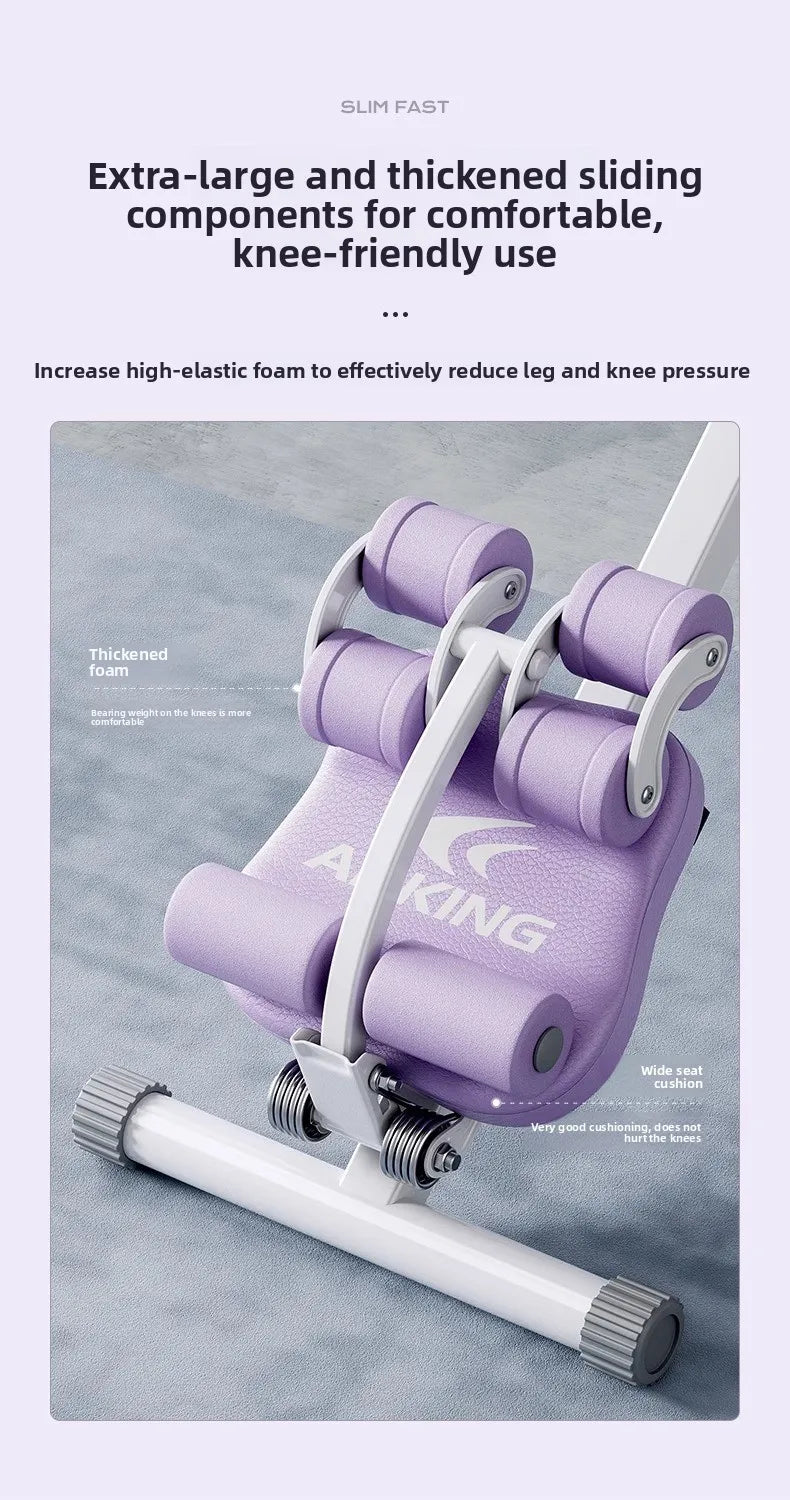 Fitness Body Shaping Machine Multifunctional Home Gym  Abdominal Waist Trainer Knee-Friendly Sliding Rail for Core & Leg Workout