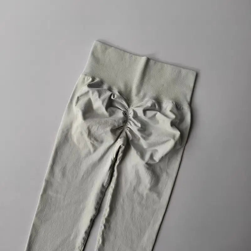 Seamless High-Waist Yoga Leggings – Push-Up Hip Lift Fit