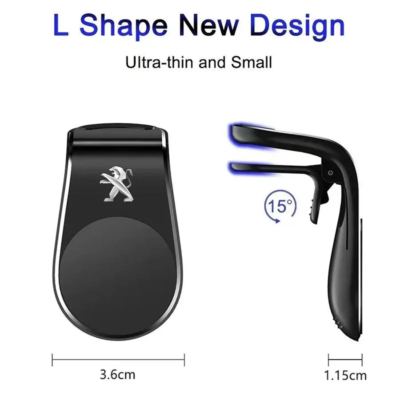 Magnetic Car Phone Holder in Car Phone Stand Clip Mount Car Accessories for Peugeot 406 405 205 3008 206 5008 308 208 408 508