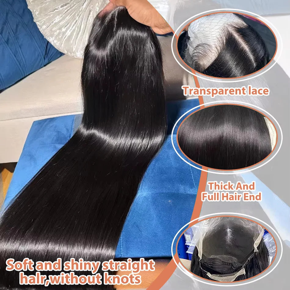 Rosabeauty 30 40 Inch Straight Human Hair Wigs Hd Lace Wig 13x6 Human Hair Bone Straight Lace Frontal Human Hair Wigs For Women