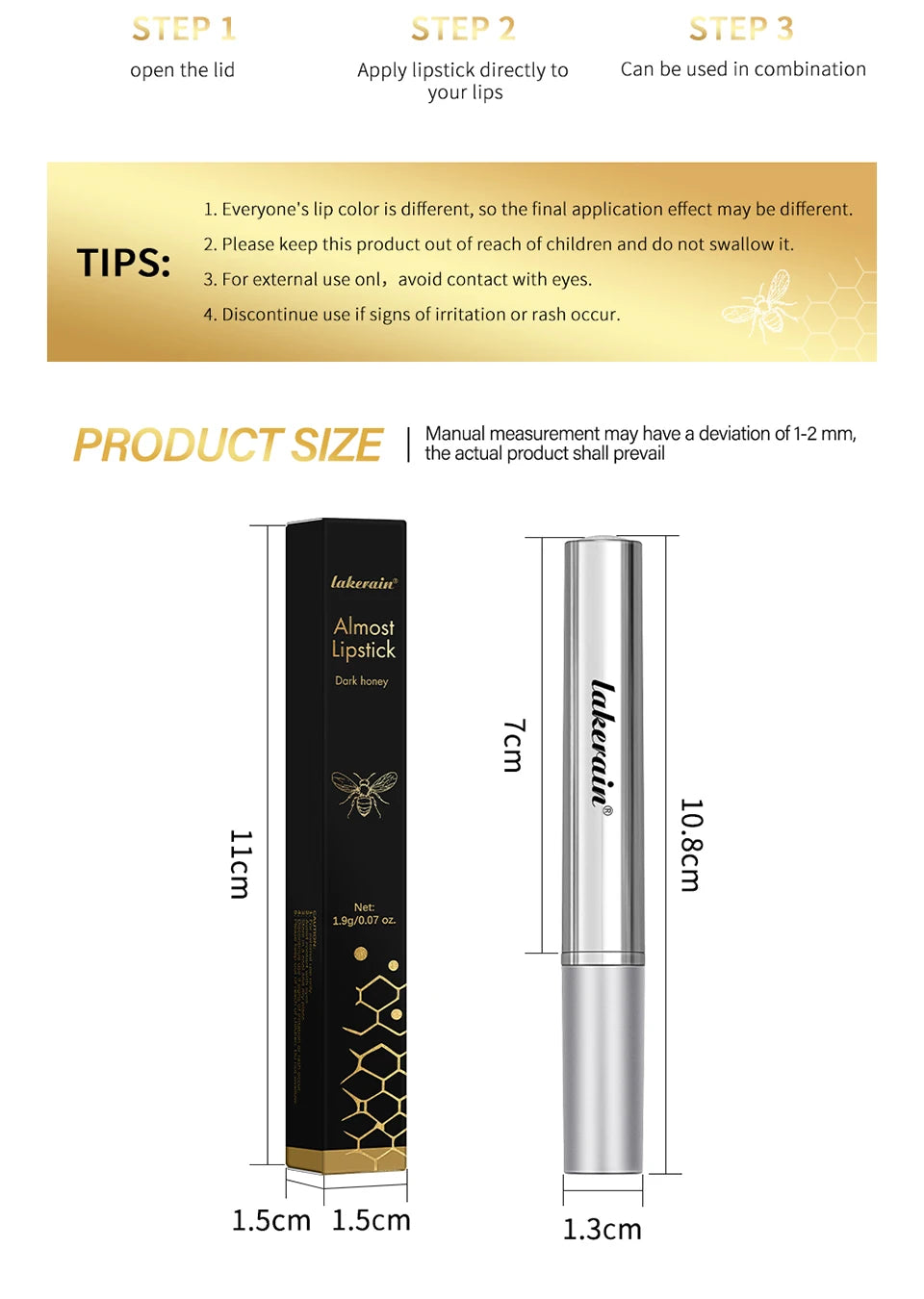 Black Honey Color-Shift Lip Balm – Moisturizing, Creamy, Natural Shine