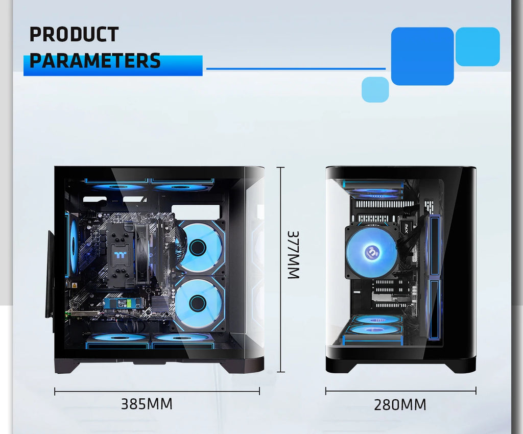 YEAH MAGIC Gaming Desktop — AMD Ryzen 5 5600GT, 16GB DDR4, 1TB NVMe SSD, ARGB 7-Fan Cooling, Windows 11 Home