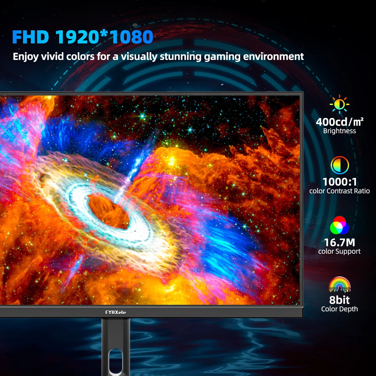 FYHXele 27" 1080p Fast IPS Esports Monitor — 380Hz* | 0.5ms GTG | FreeSync | HDR | Pivot Stand