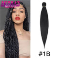 Soft Synthetic Braiding Hair for Kids Short Jumbo Braids Hair 12/16/20/26/30 Inch Pre Stretched Yaki Straight Hair Extensions
