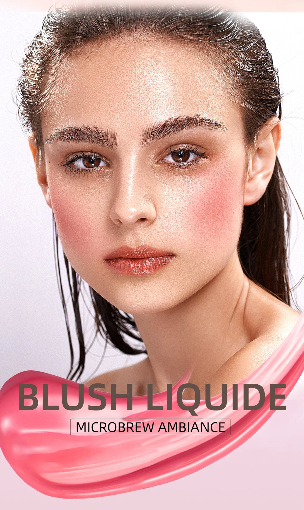 QIBEST Cushion-Applicator Liquid Blush (Waterproof, Soft-Matte)