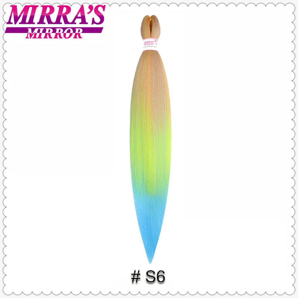 Corlorful Synthetic Jumbo Braids Hair Extensions 28 Inch Braiding Hair Pre Stretched Yellow Blue Green Red Pink Purple Braids