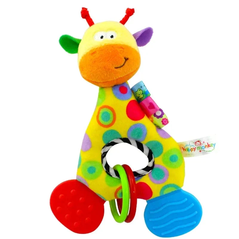7Types Baby handheld toys rattle music Teether can bite Baby grip training Crib bell Stroller hanging bell Giraffe gift