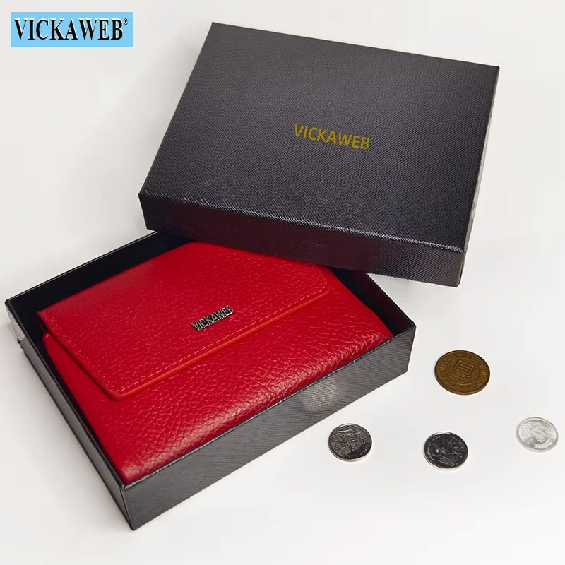 VICKAWEB Magnetic Wallet Women Short Genuine Leather Wallets Fashion Alligator Hasp Wallet Female Small Woman Wallets And Purses