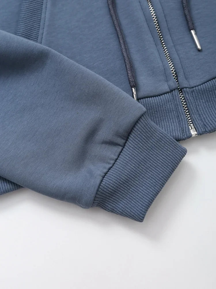 Women’s Embroidered Sweatshirt & Fleece-Lined Joggers Set – Cozy 2-Piece Sports Outfit (Fall New Arrival)