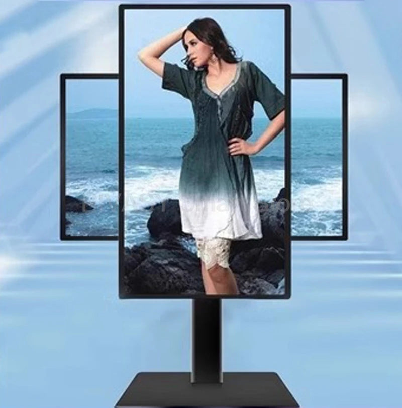 Touch Screen 32 Inch Smart TV Broadcast Live Device Rotatable Movable Monitor for Fitness Gaming interactive with Floor Stand