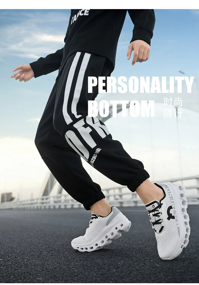 Men’s Breathable Air-Cushion Running Shoes – Lightweight Graffiti Sneakers