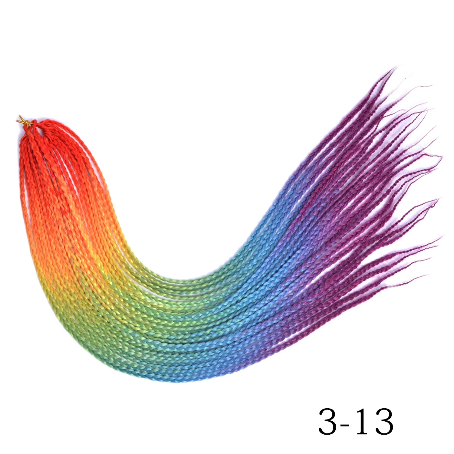 Synthetic Box Braids Hair Colored Crochet Hair Extensions Ombre Blue Gray Hook Braids Hairpiece For Women Cosplay Daily Use 24''