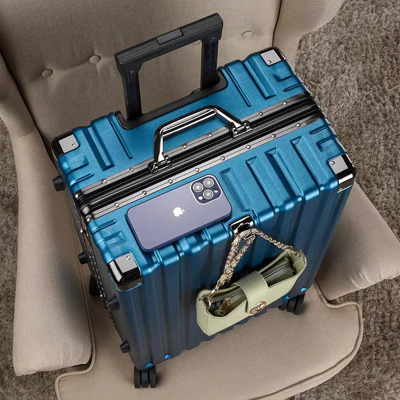 20inch 22inch 24inch 26inch Trolley Suitcase Suitcase Aluminum Frame Closure Hard Shell Storage Box Outdoor Travel Universal Wheel Password Lock