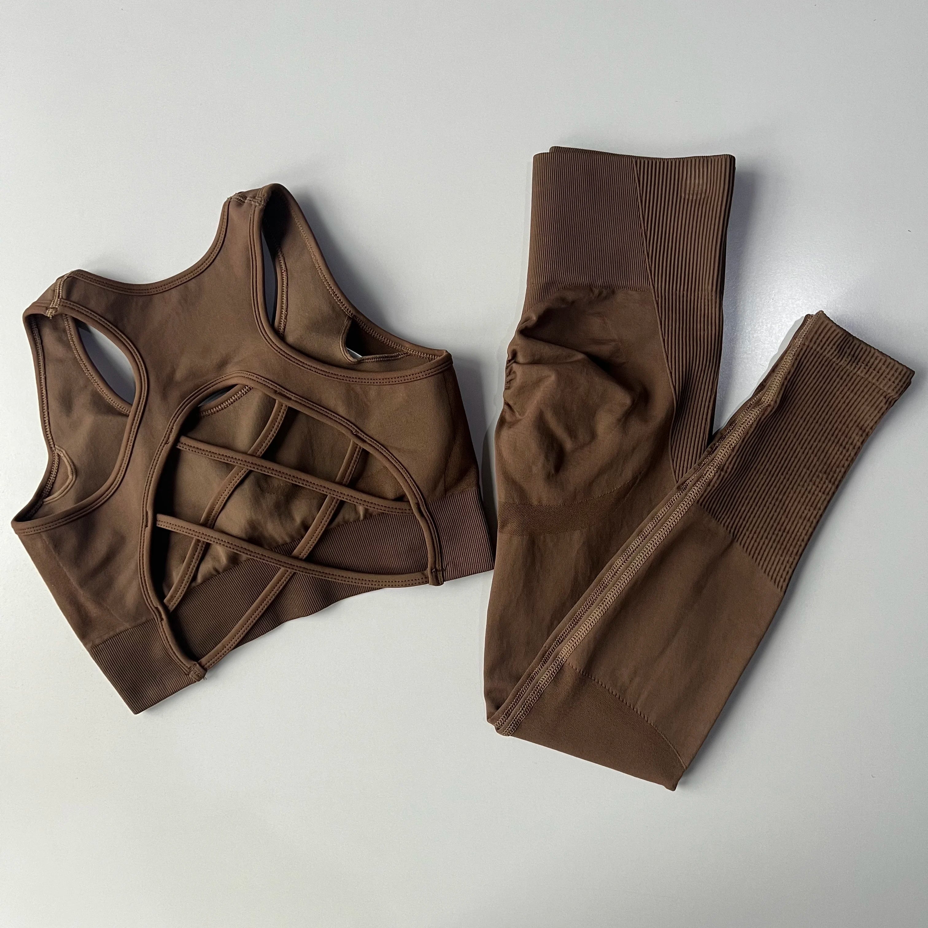 Peach Butt Lift Quick Dry Yoga Suit Set Fitness Pants High Waisted Leggings with Sports Bras Peach Butt Lift Lift Fitness Set