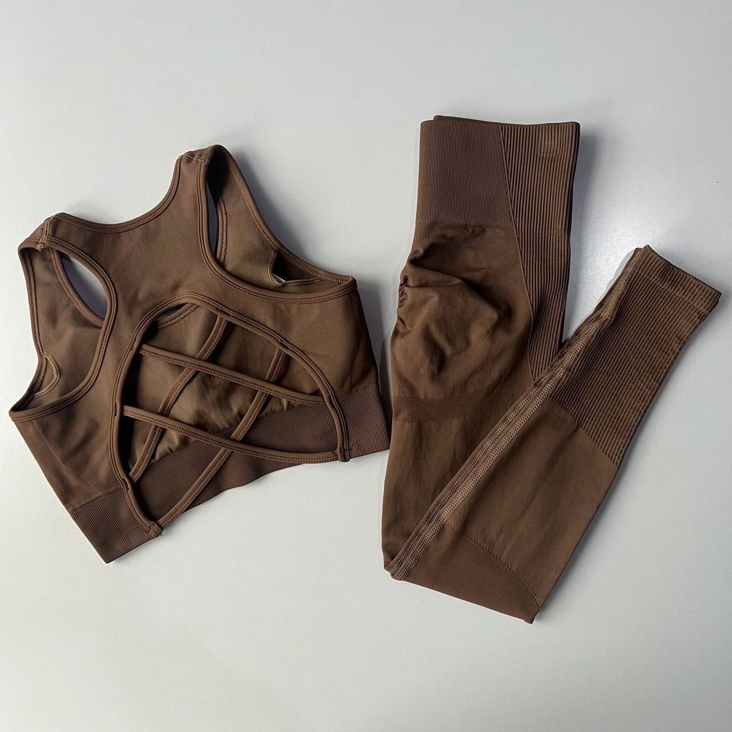 Peach Butt Lift Quick Dry Yoga Suit Set Fitness Pants High Waisted Leggings with Sports Bras Peach Butt Lift Lift Fitness Set