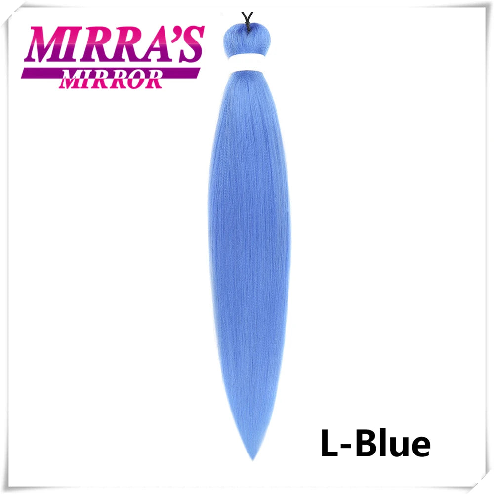 Braiding Hair Pre Stretched Soft Yaki Synthetic Crochet Hair Braid Extension Hot Water Setting Green Pink Orange Yellow Hair