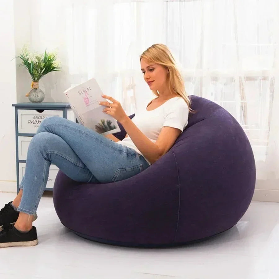 Large Lazy Inflatable Sofa Chairs PVC Lounger Seat Bean Bag Sofas Pouf Puff Couch Tatami Living Room Supply Outdoor Camping