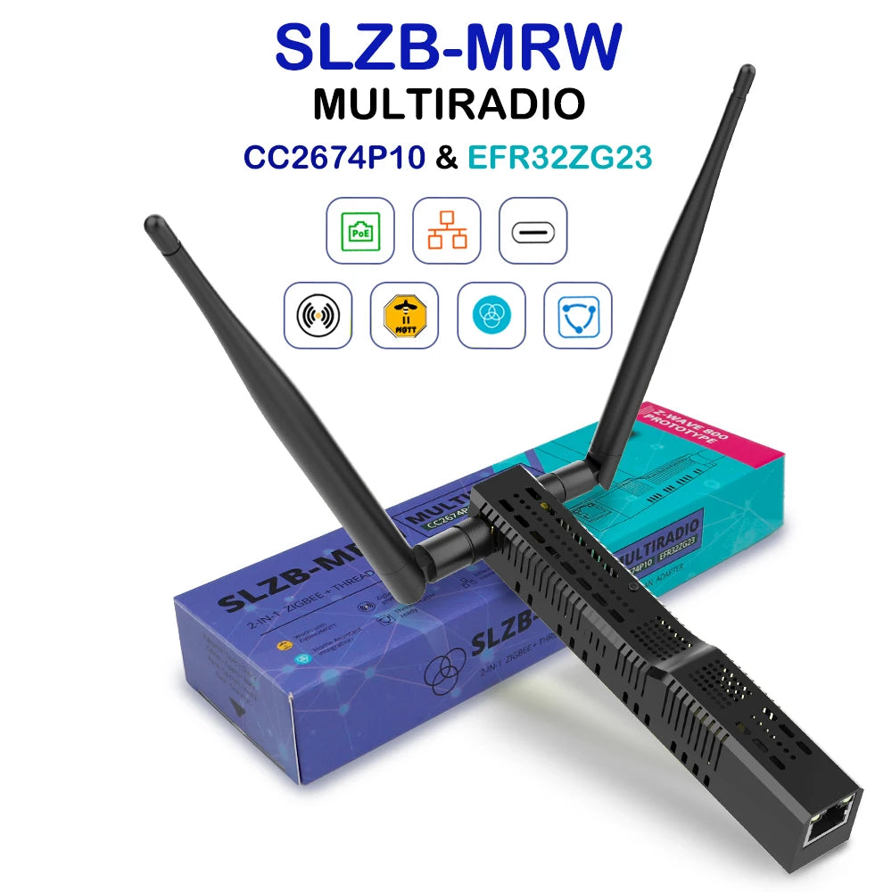 SMLIGHT SLZB-06/M/P7 Zigbee 3.0 to Ethernet,USB,and WiFi gateway coordinator with PoE,works with Zigbee2MQTT,Home Assistant,ZHA