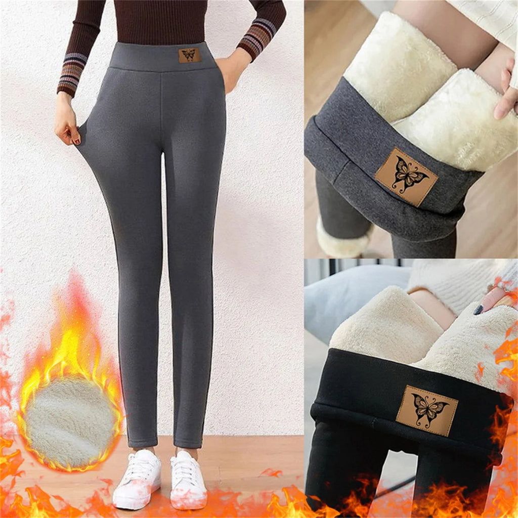 High-Waist Fleece-Lined Thermal Leggings – Warm & Butt-Lift Fit