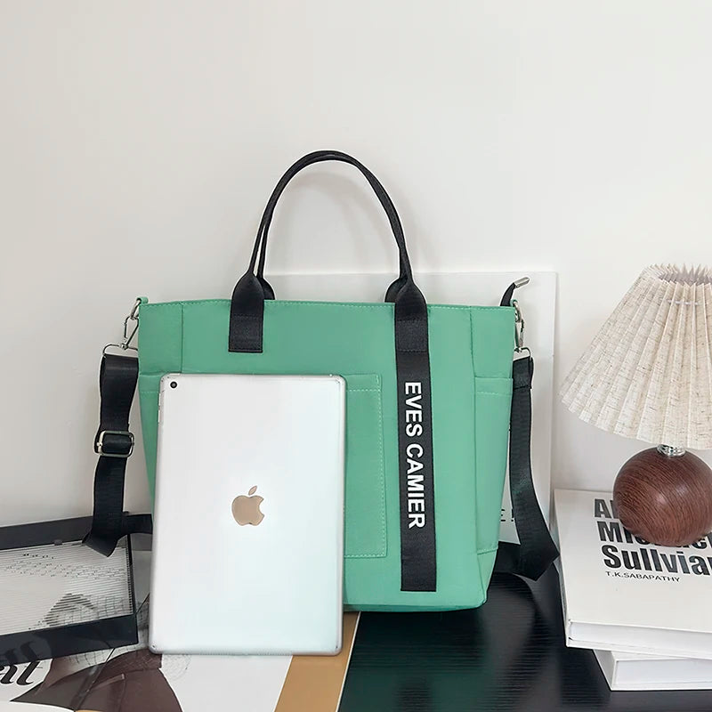 Nylon Fabric Shoulder Bag Casual Large Capacity Versatile Crossbody Bag Daily Commuting Tote Bag