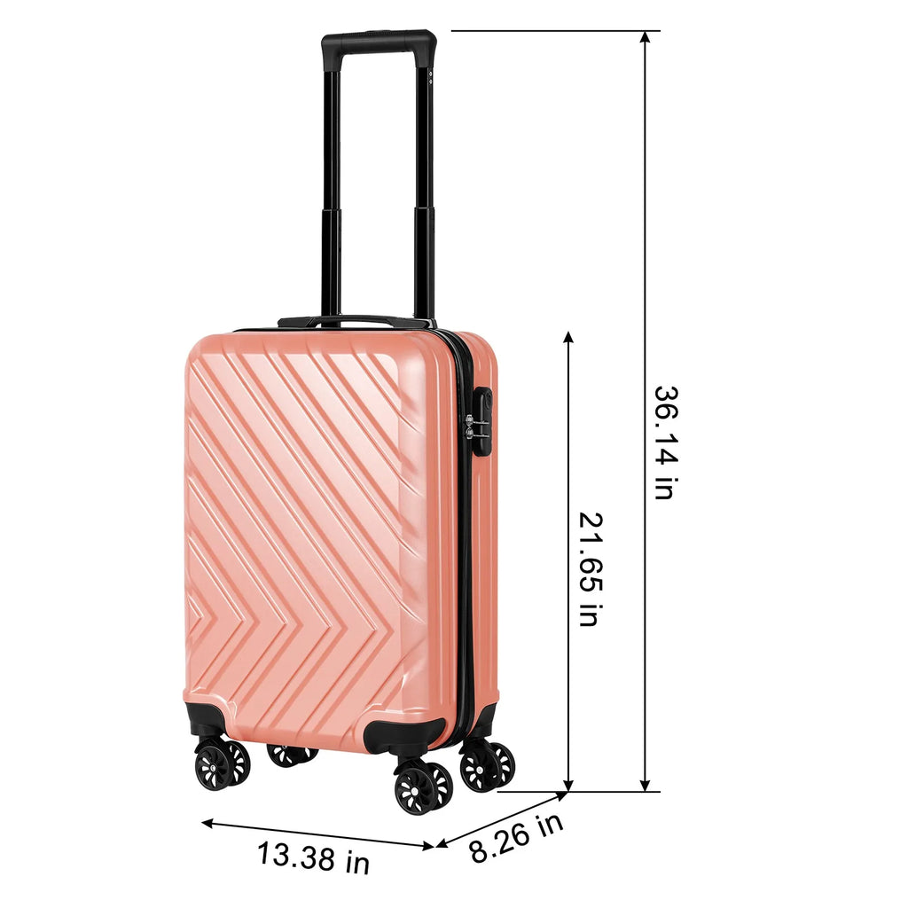 Lockable Spinner Luggage with 20 Handles | ABS Rolling Suitcase